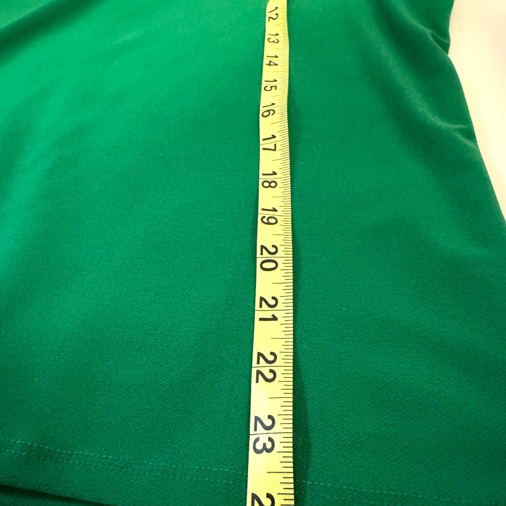 CeCe Green Ruffle Mock Neck Short Sleeve Blouse - Picture 7 of 8